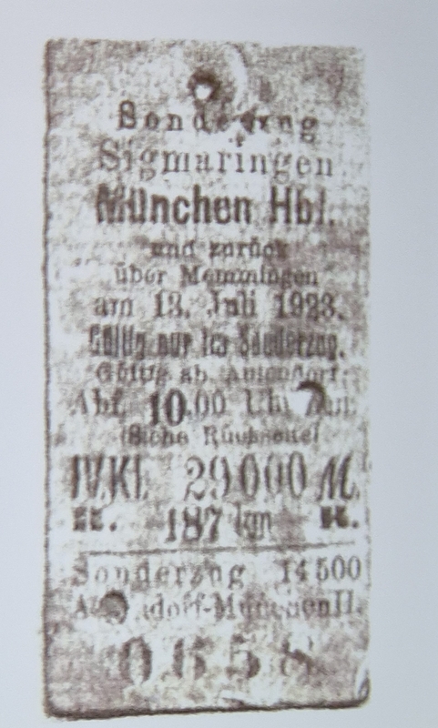 Original Fahrkarte aus 1933